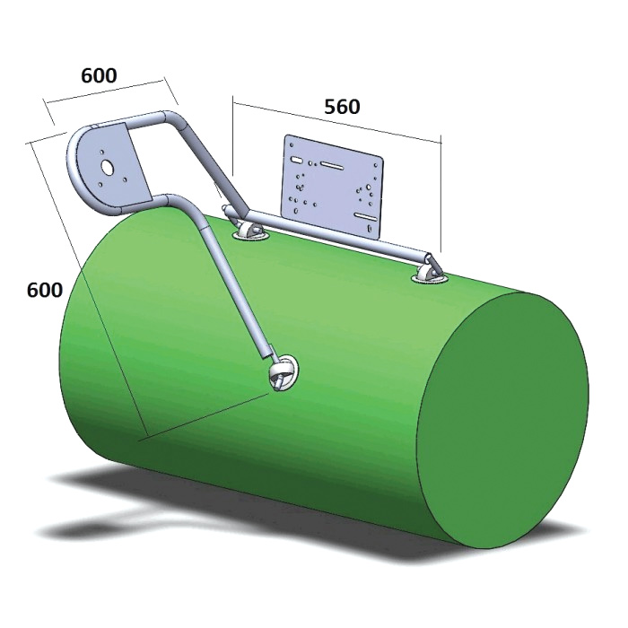 Стойка рулевая с креплением на баллон надувной лодки 25мм в Владикавказе