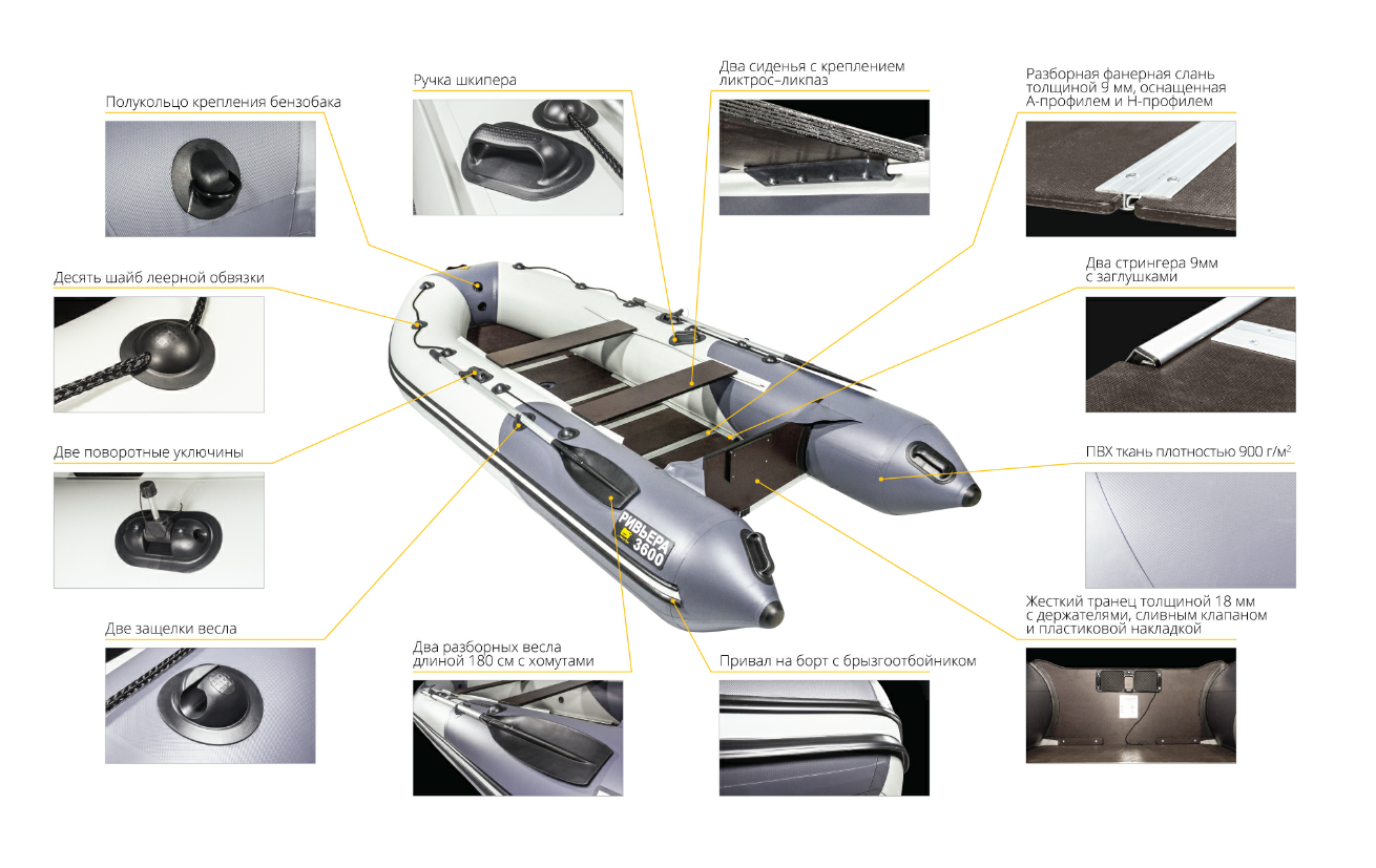 Лодка Ривьера Компакт 3600 СК в Владикавказе