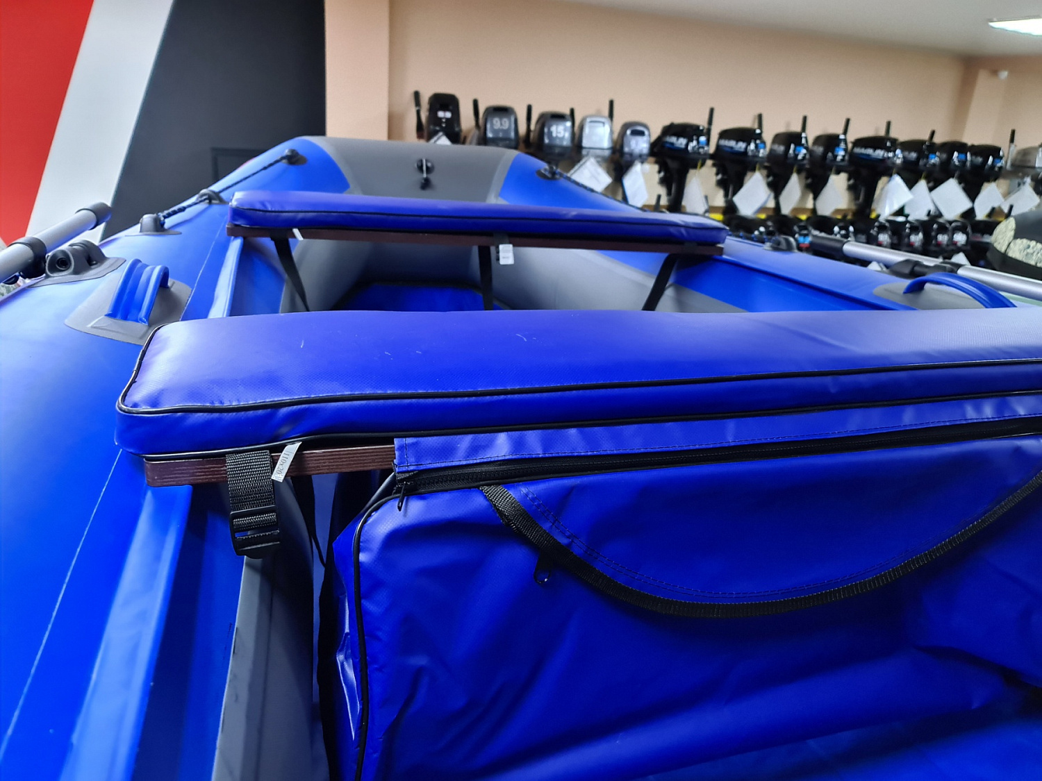 КОМПЛЕКТ МЯГКИХ НАКЛАДОК С СУМКОЙ ДЛЯ ЛОДОК 90Х20 СИНИЙ в Владикавказе