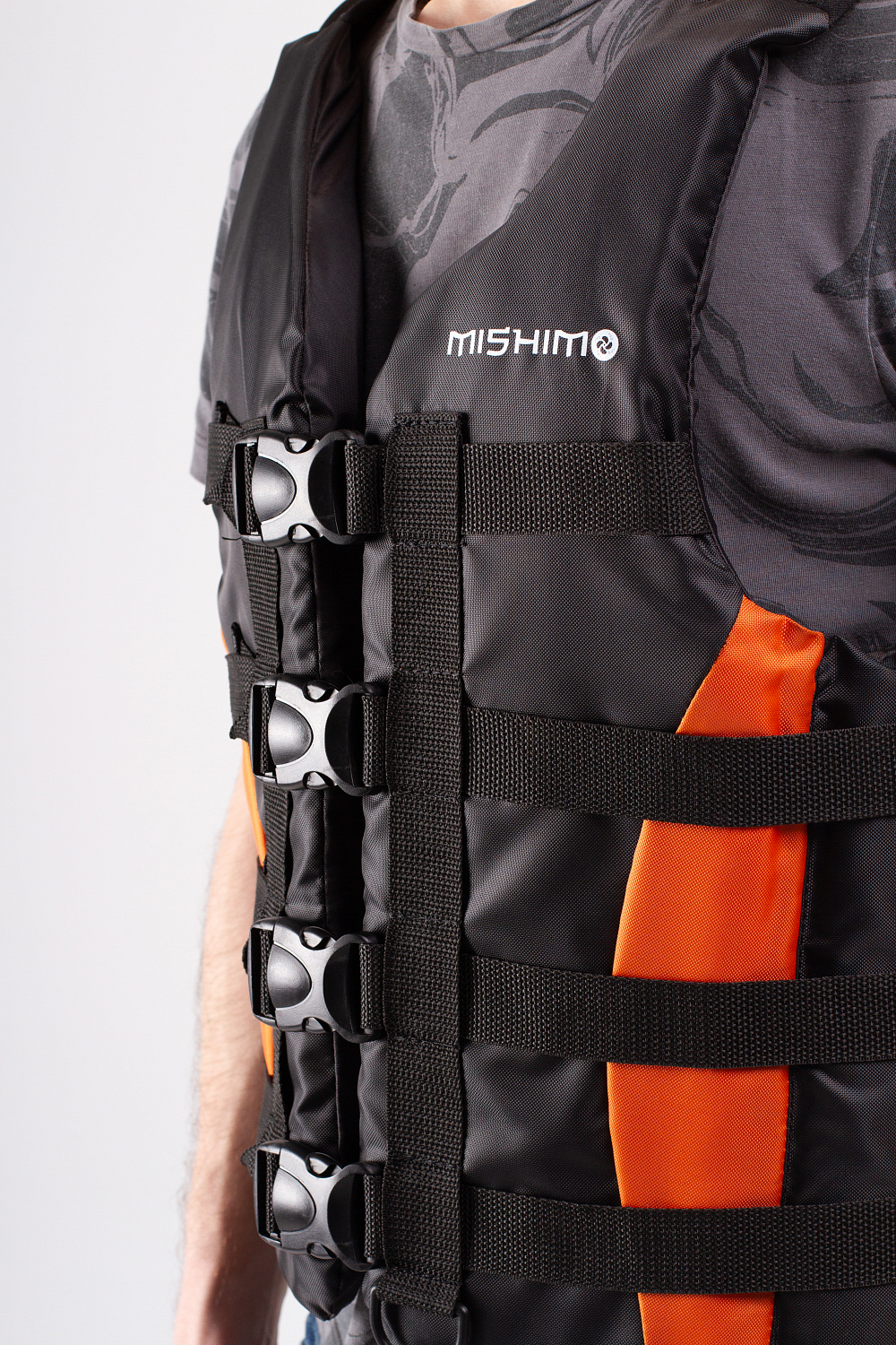 Жилет спасательный MISHIMO PRO Премиум качества Черно-оранжевый в Владикавказе
