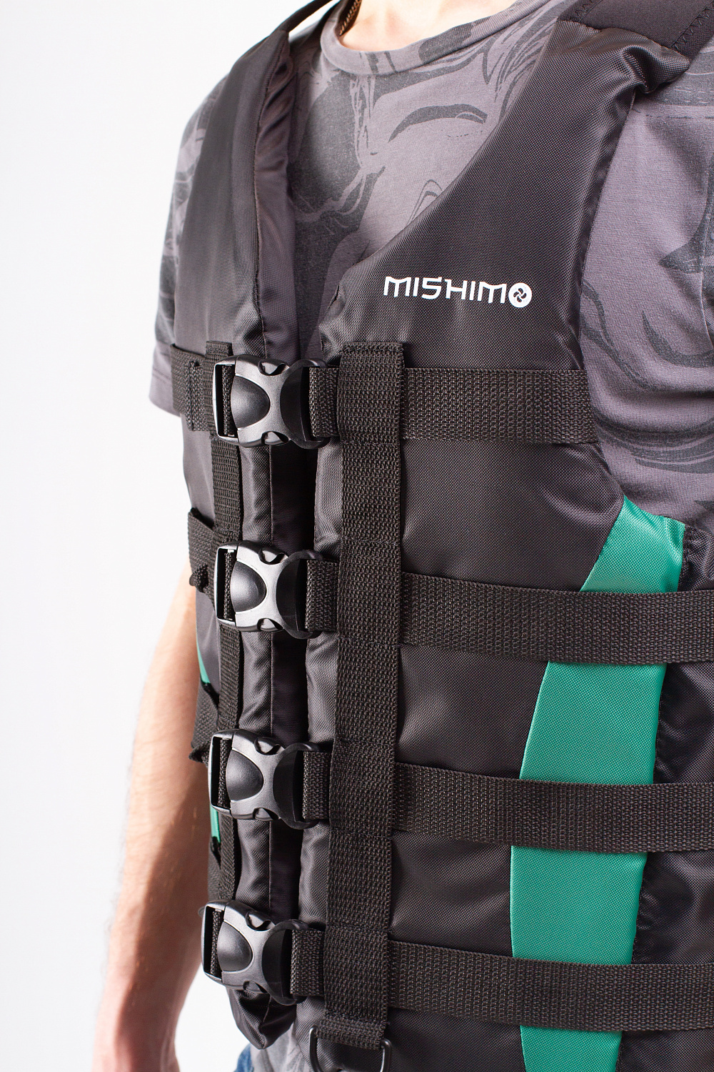 Жилет спасательный MISHIMO PRO Премиум качества Черно-зеленый в Владикавказе